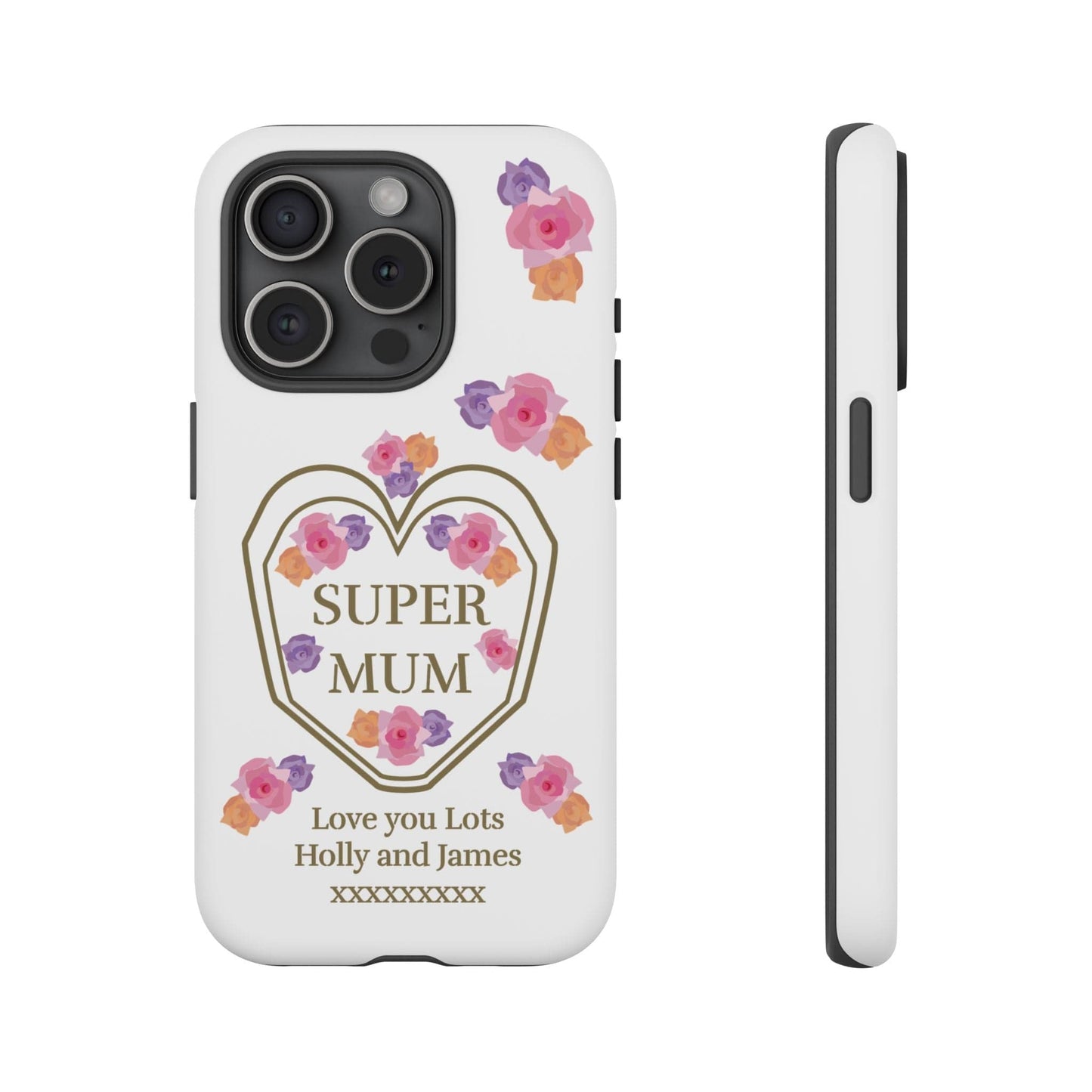 Printify Phone Case iPhone 15 Pro / Matte Personalised Super Mum iphone Case