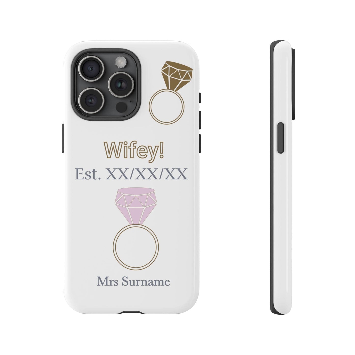 Printify Phone Case iPhone 15 Pro Max / Glossy Personalised Wifey Iphone Case