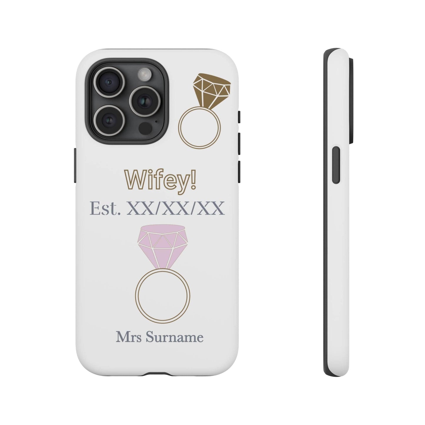 Printify Phone Case iPhone 15 Pro Max / Matte Personalised Wifey Iphone Case