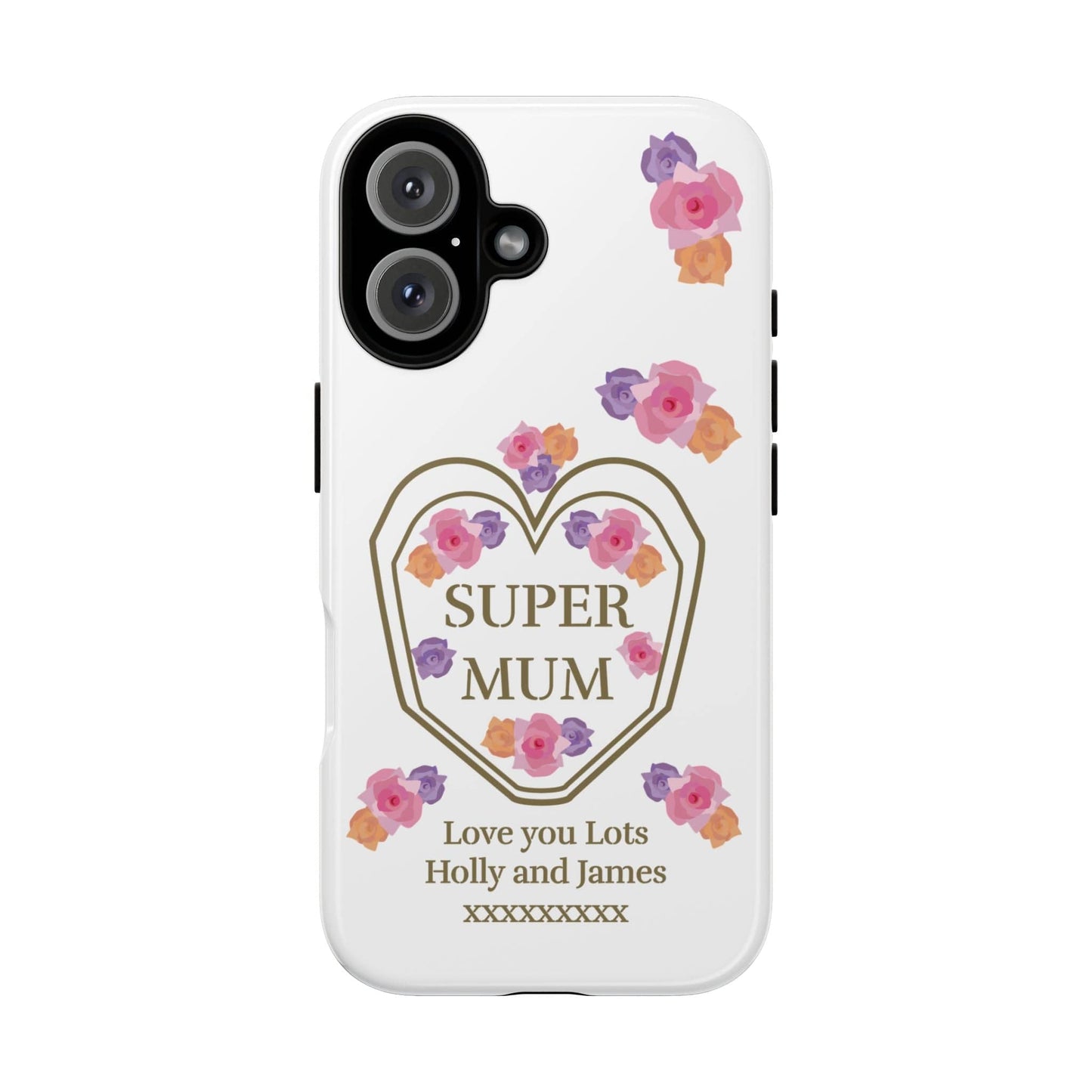 Printify Phone Case iPhone 16 / Glossy Personalised Super Mum iphone Case