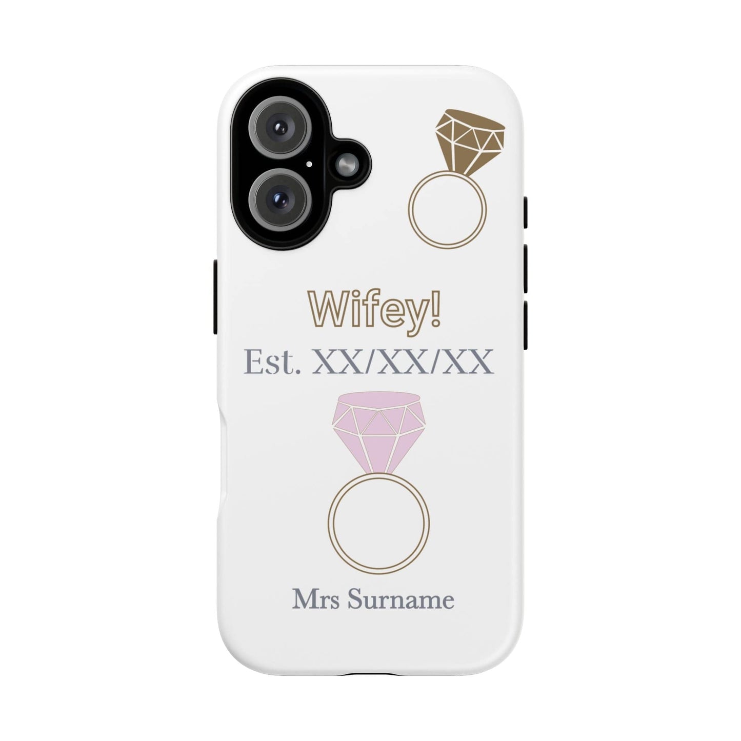 Printify Phone Case iPhone 16 / Matte Personalised Wifey Iphone Case