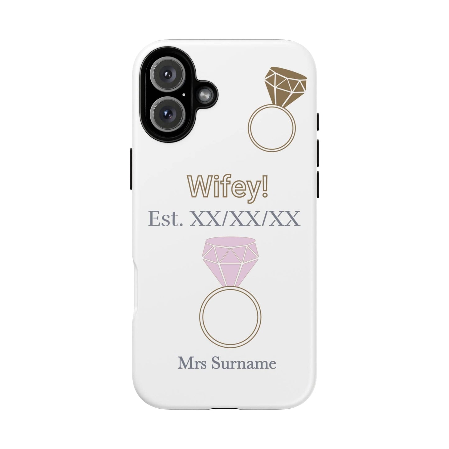 Printify Phone Case iPhone 16 Plus / Matte Personalised Wifey Iphone Case