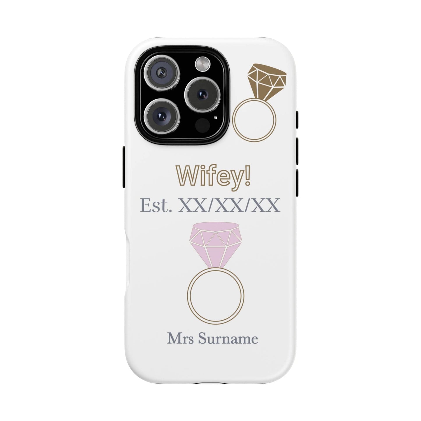 Printify Phone Case iPhone 16 Pro / Matte Personalised Wifey Iphone Case