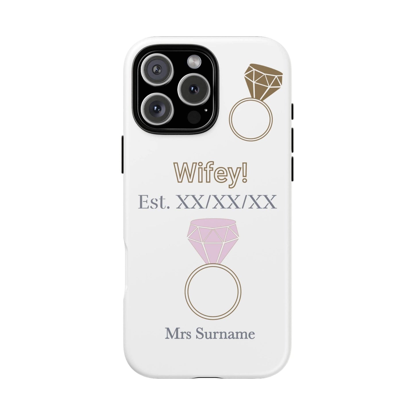 Printify Phone Case iPhone 16 Pro Max / Matte Personalised Wifey Iphone Case
