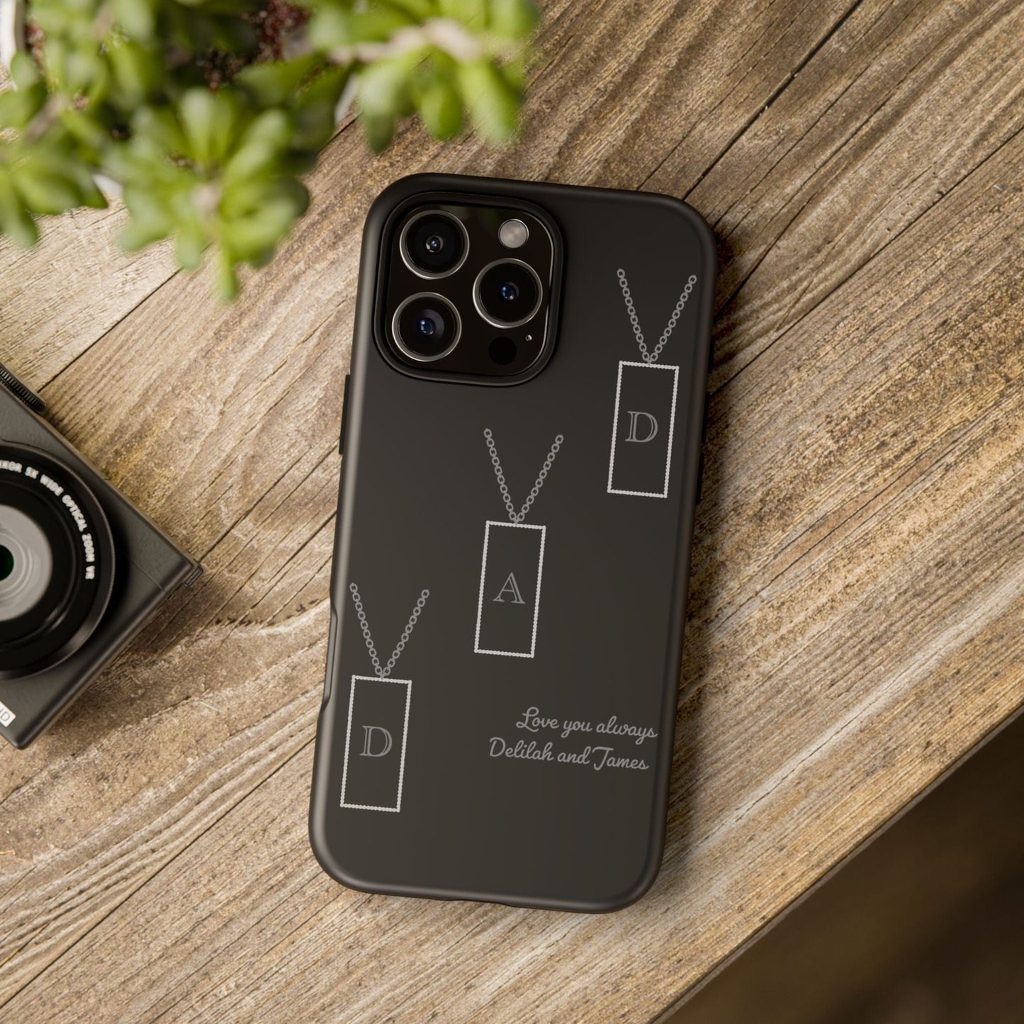 Printify Phone Case Personalised Dad tag necklace iPhone Case
