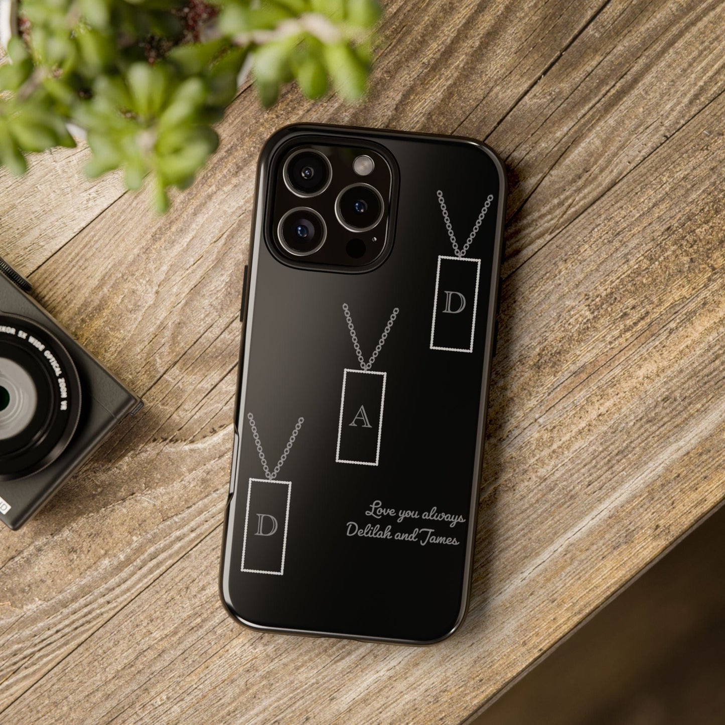 Printify Phone Case Personalised Dad tag necklace iPhone Case