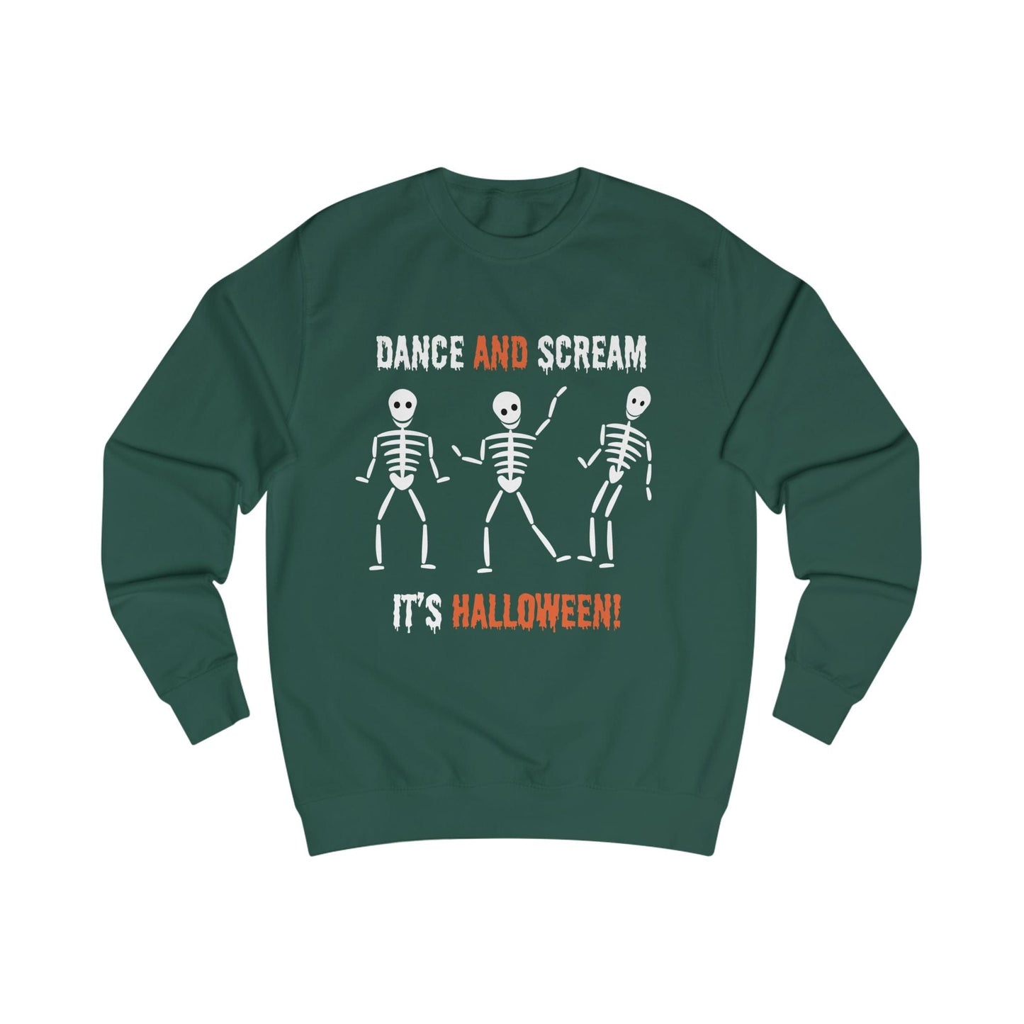 Printify Sweatshirt Bottle Green / S Skeleton dance dark base Sweatshirt