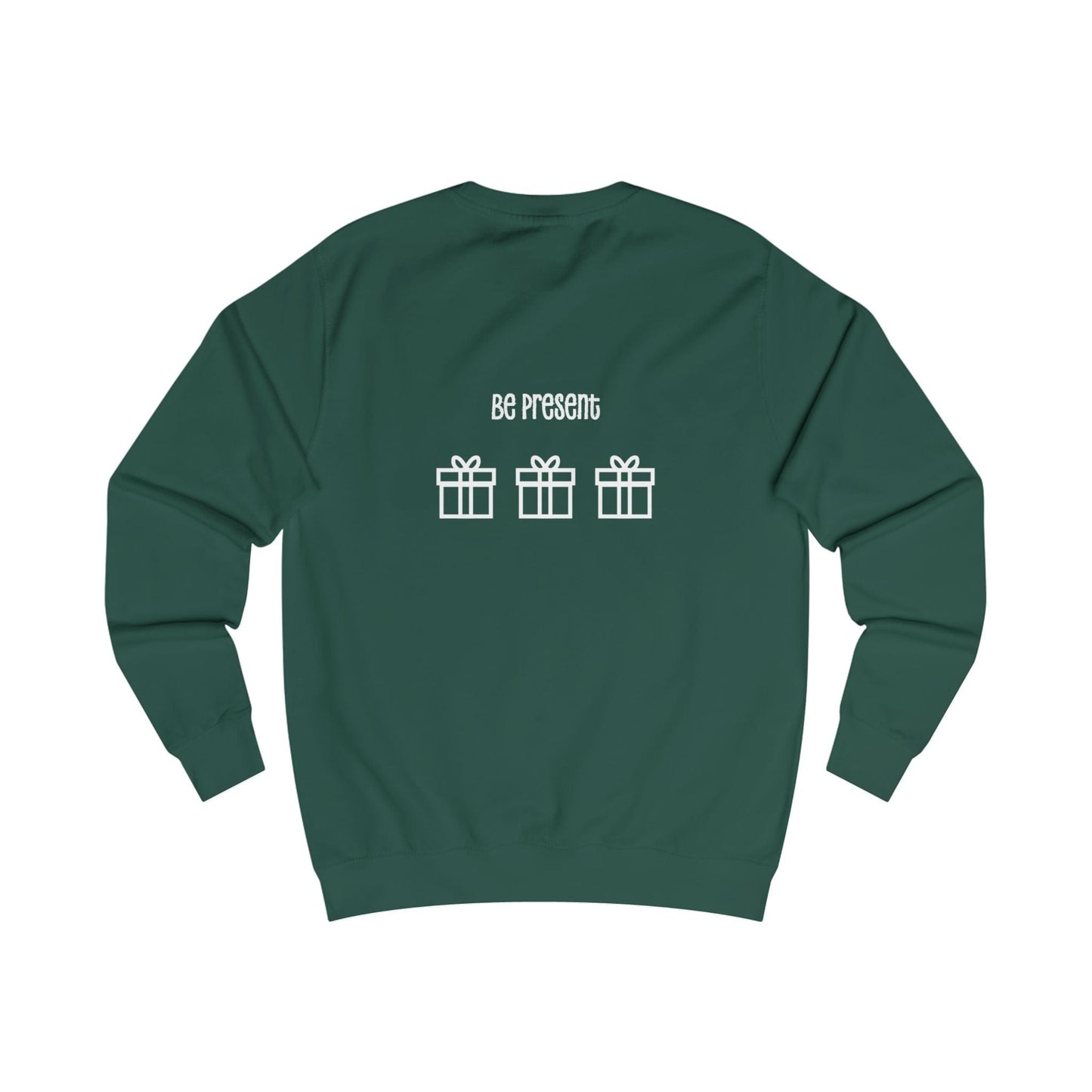Printify Sweatshirt Christmas Jumper – “Presence Is the Greatest Present” Slogan