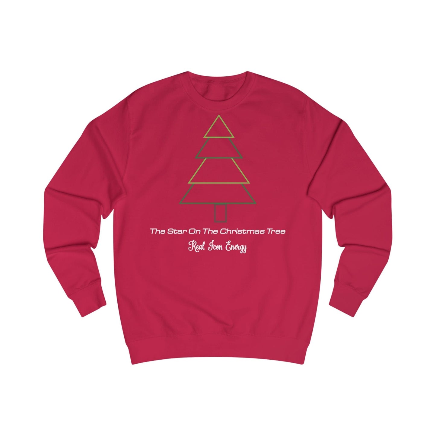 Printify Sweatshirt Fire Red / S Star on the Christmas Tree Jumper