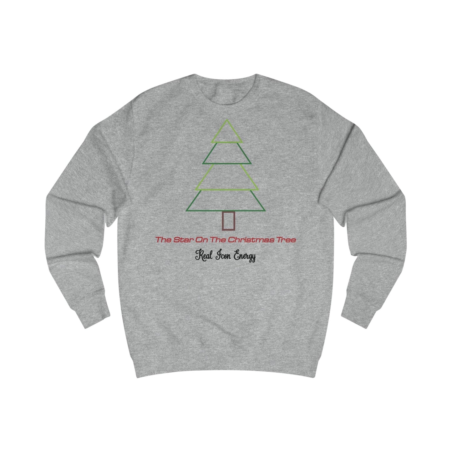 Printify Sweatshirt Heather Grey / S Star on the Christmas Tree Jumper