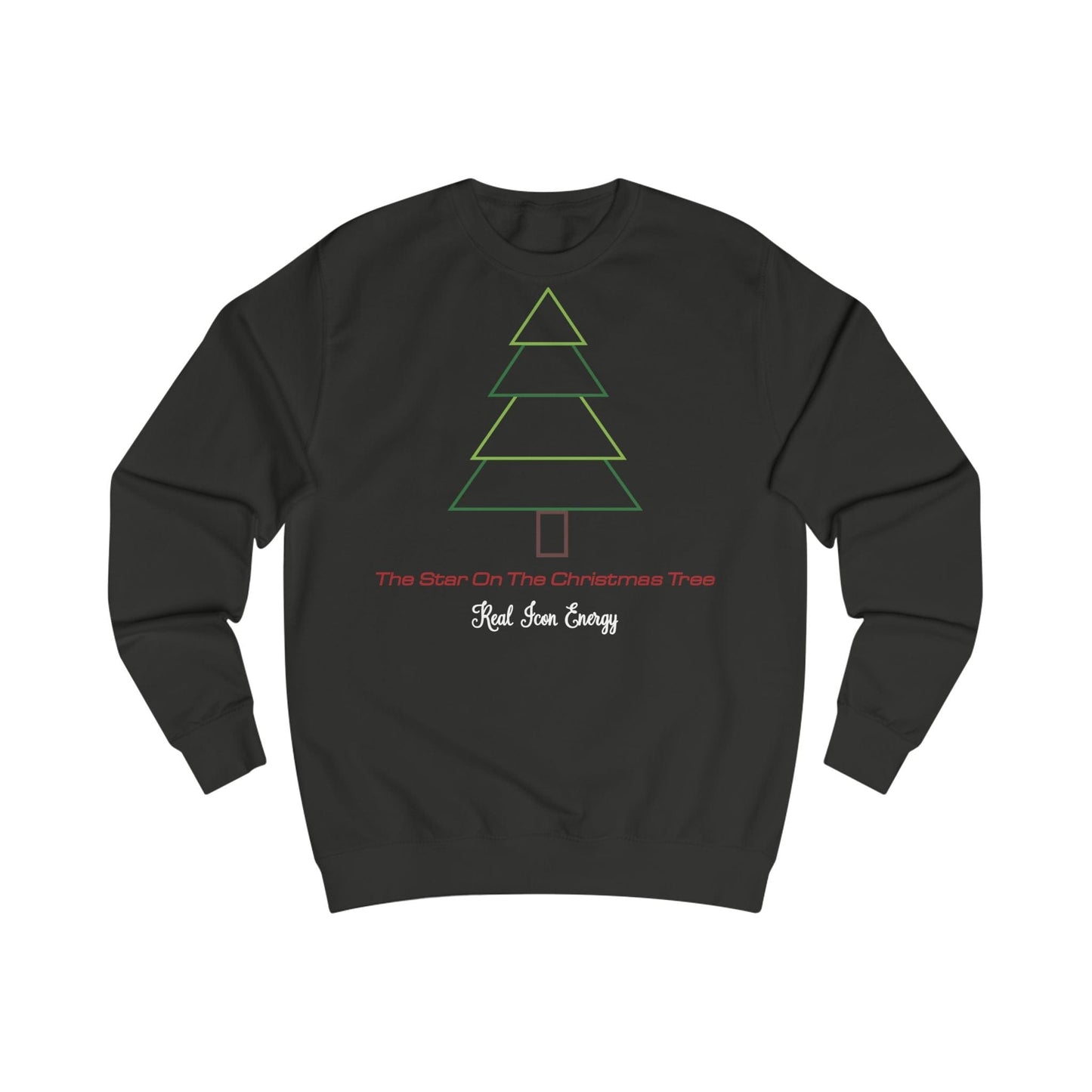 Printify Sweatshirt Jet Black / S Star on the Christmas Tree Jumper