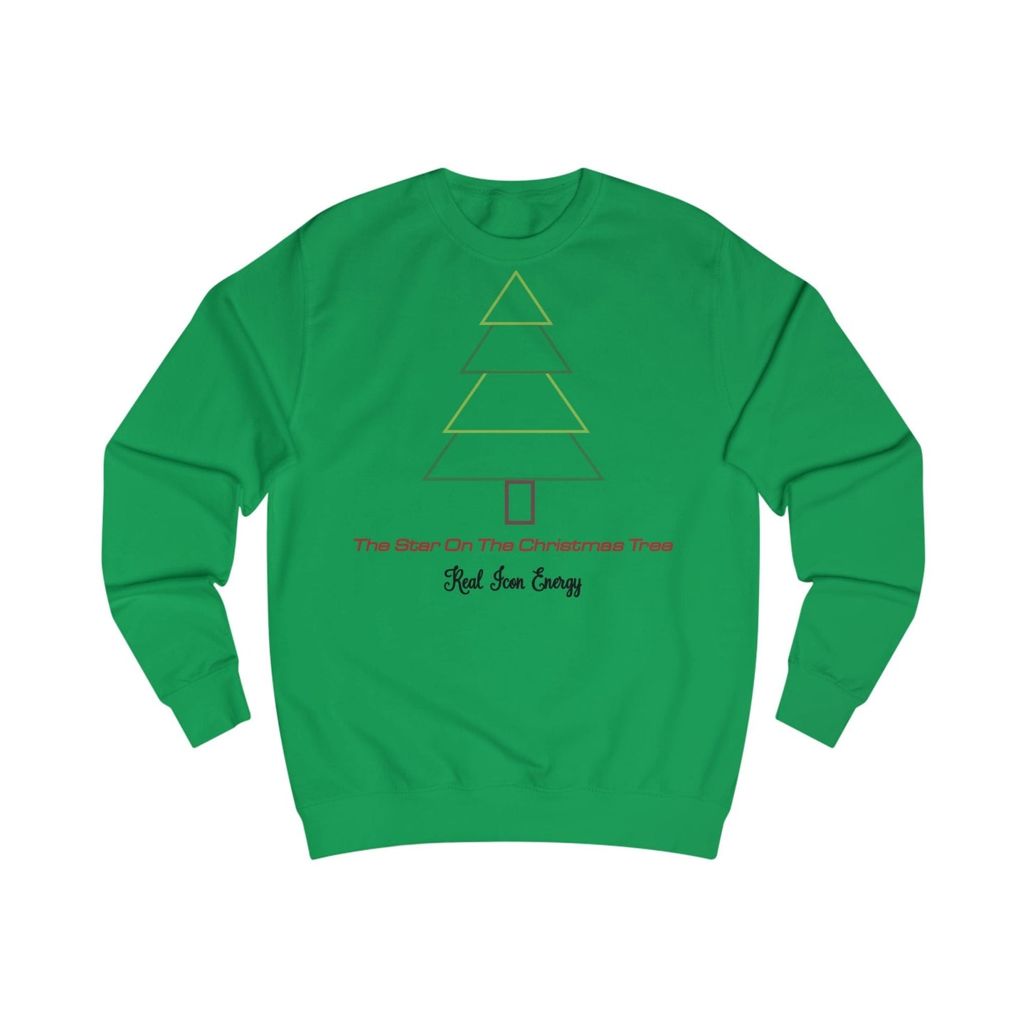 Printify Sweatshirt Kelly Green / S Star on the Christmas Tree Jumper