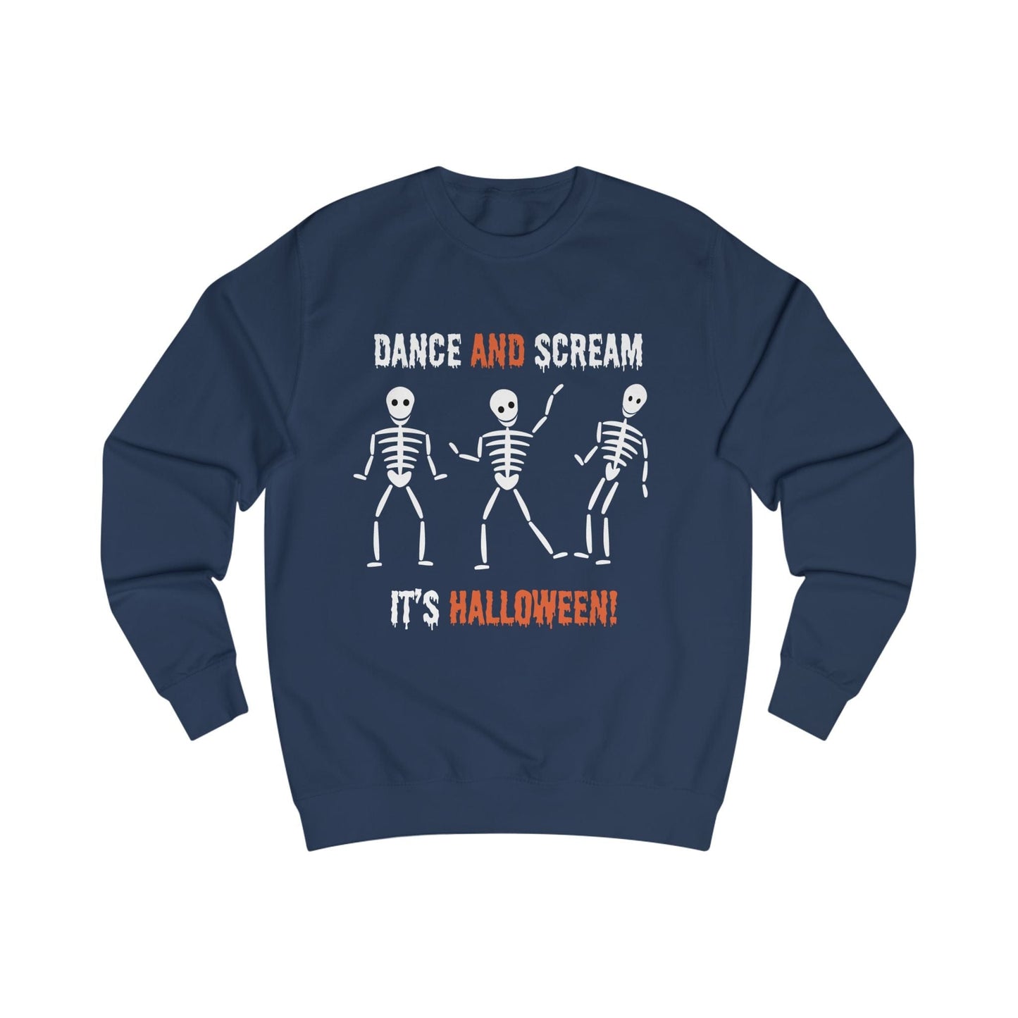 Printify Sweatshirt Oxford Navy / S Skeleton dance dark base Sweatshirt