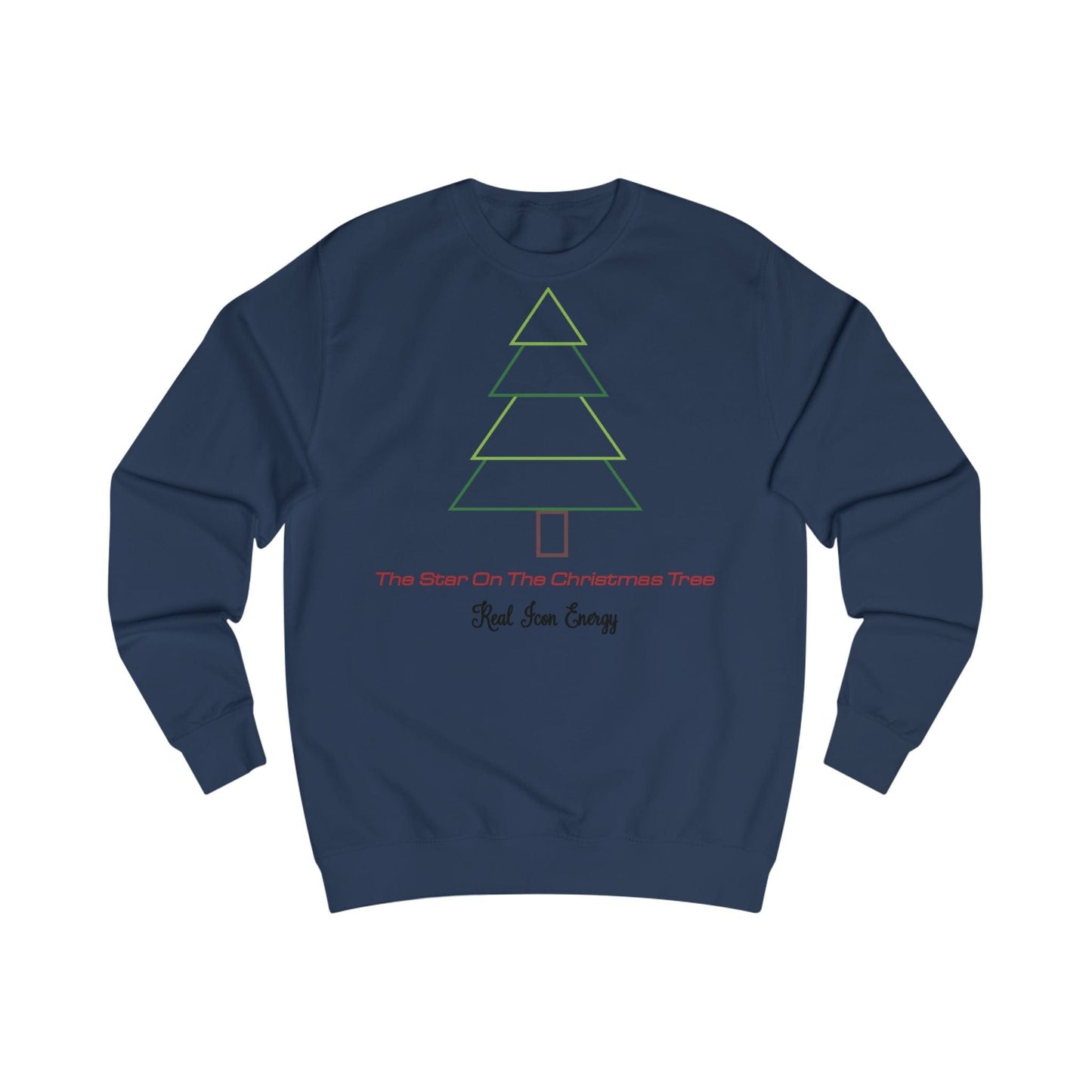 Printify Sweatshirt Oxford Navy / S Star on the Christmas Tree Jumper