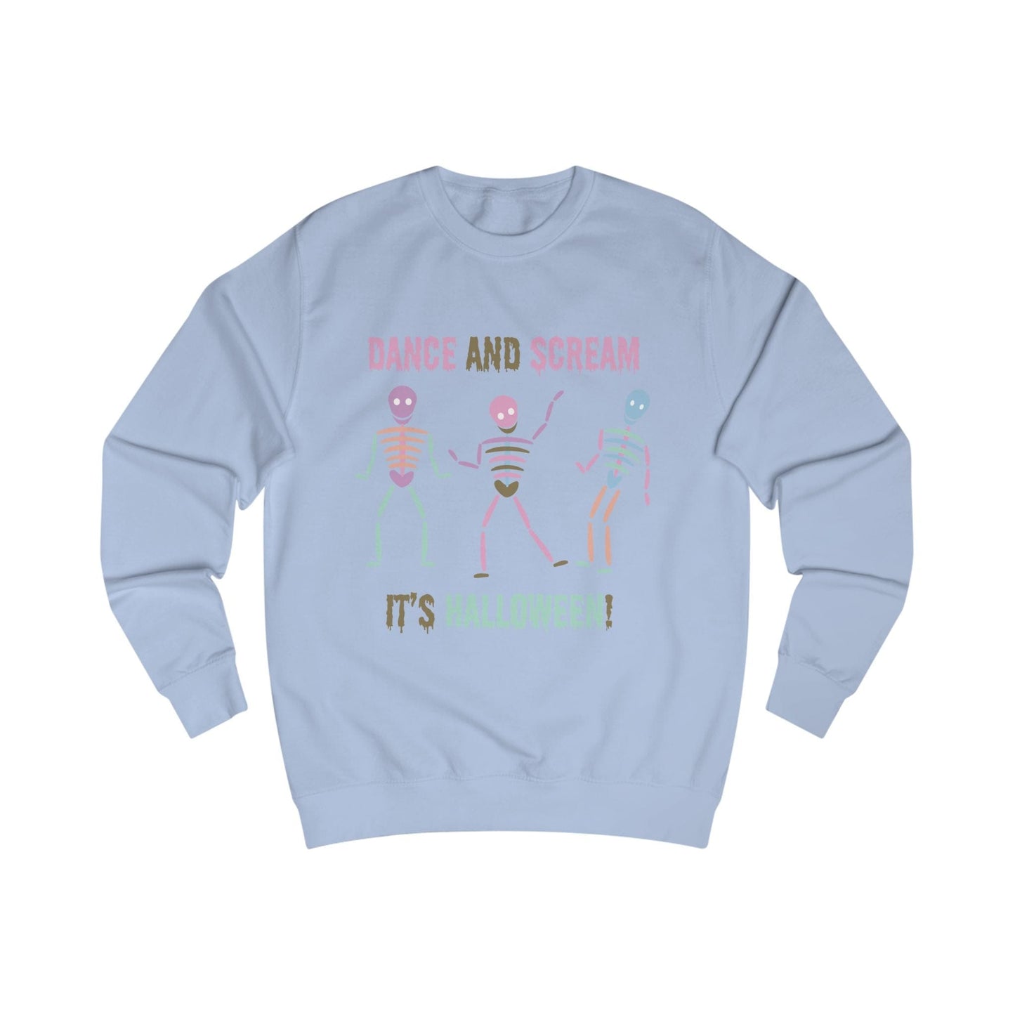 Printify Sweatshirt Sky Blue / S Pastel Dancing skeleton Sweatshirt