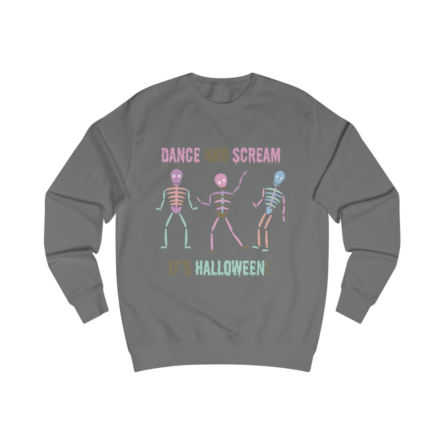 Printify Sweatshirt Steel Grey / S Pastel Dancing skeleton Sweatshirt