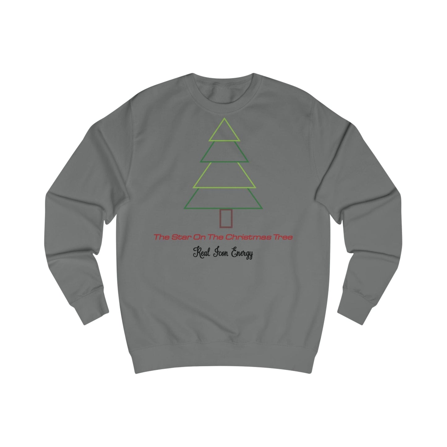 Printify Sweatshirt Steel Grey / S Star on the Christmas Tree Jumper