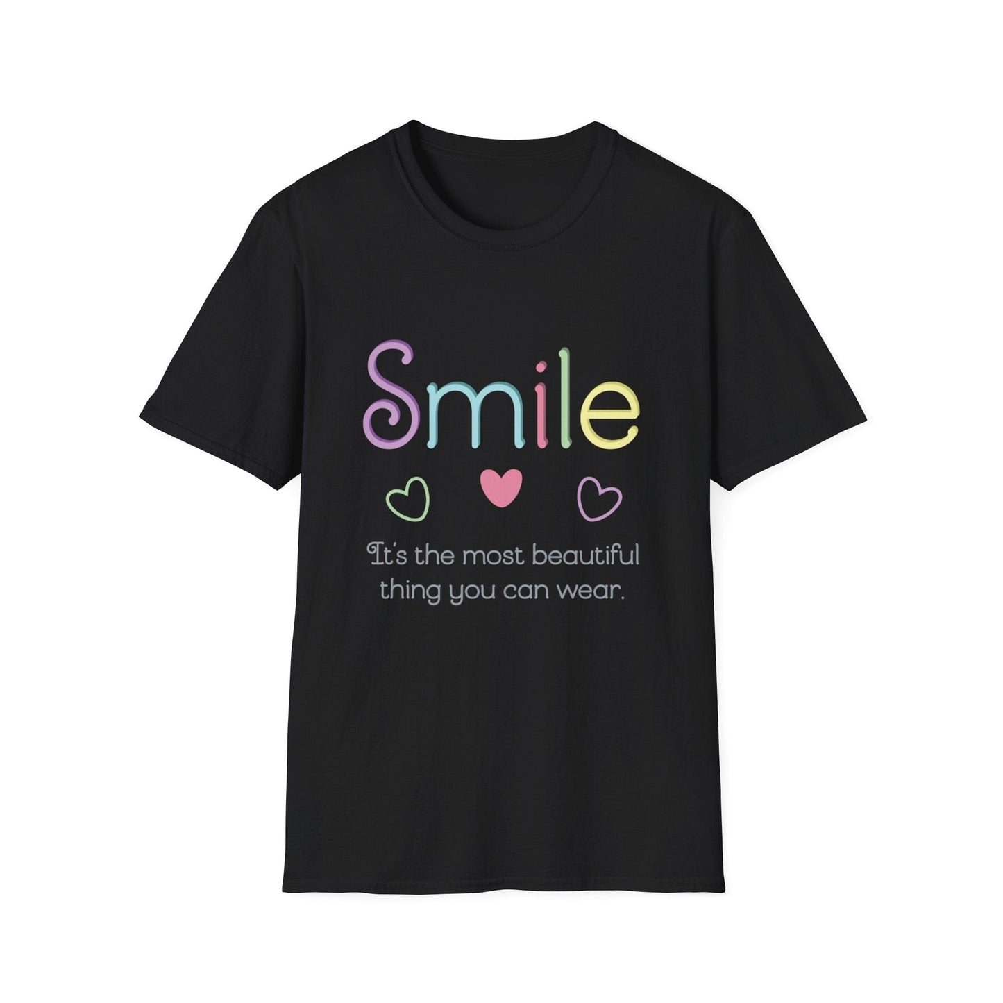 Printify T-Shirt Black / M Smile Beautiful T-Shirt