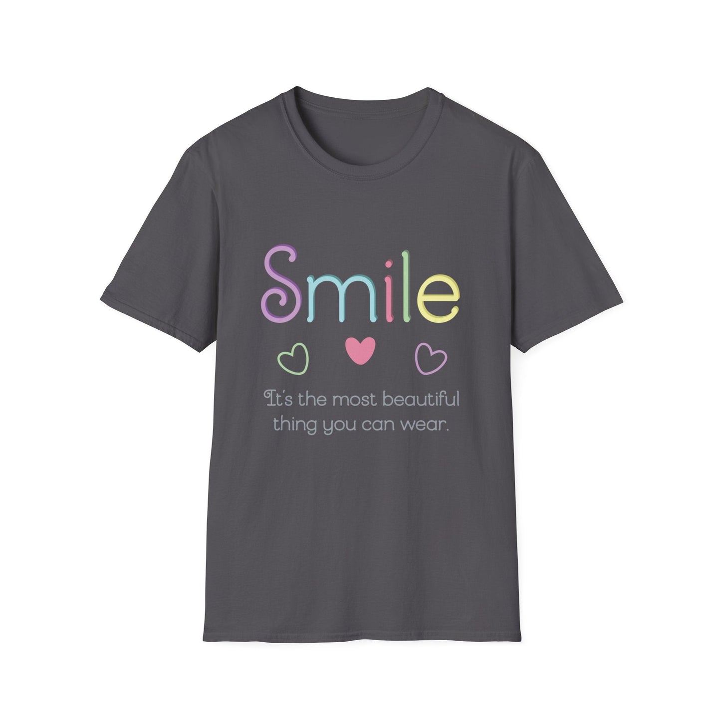 Printify T-Shirt Charcoal / S Smile Beautiful T-Shirt