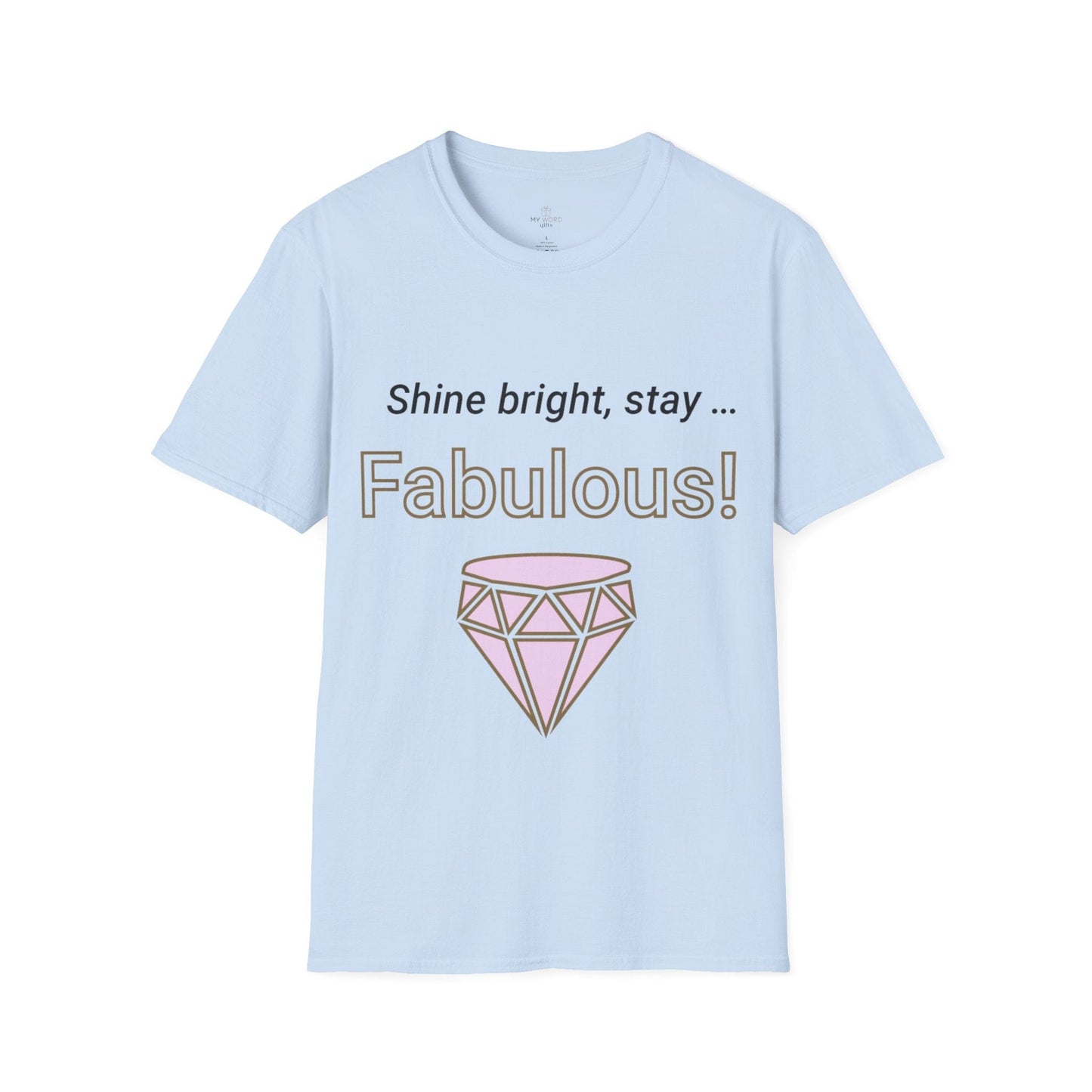 Printify T-Shirt Light Blue / S Fabulous Diamond Icon T-Shirt