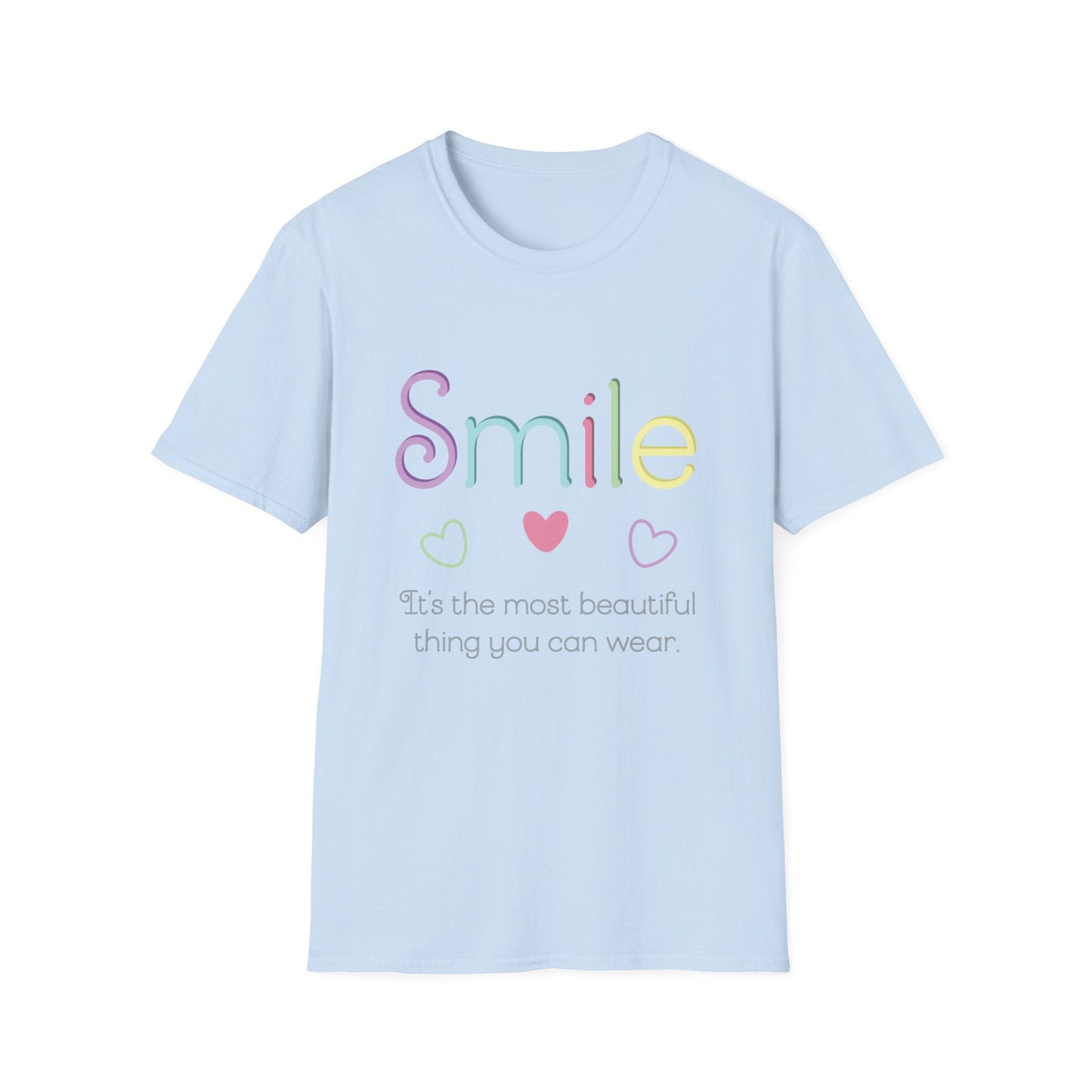Printify T-Shirt Light Blue / S Smile Beautiful T-Shirt