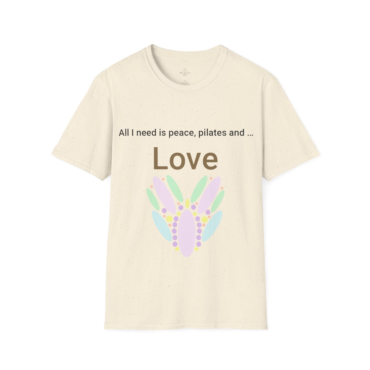 Printify T-Shirt Natural / S Peace Pilates Love T-Shirt