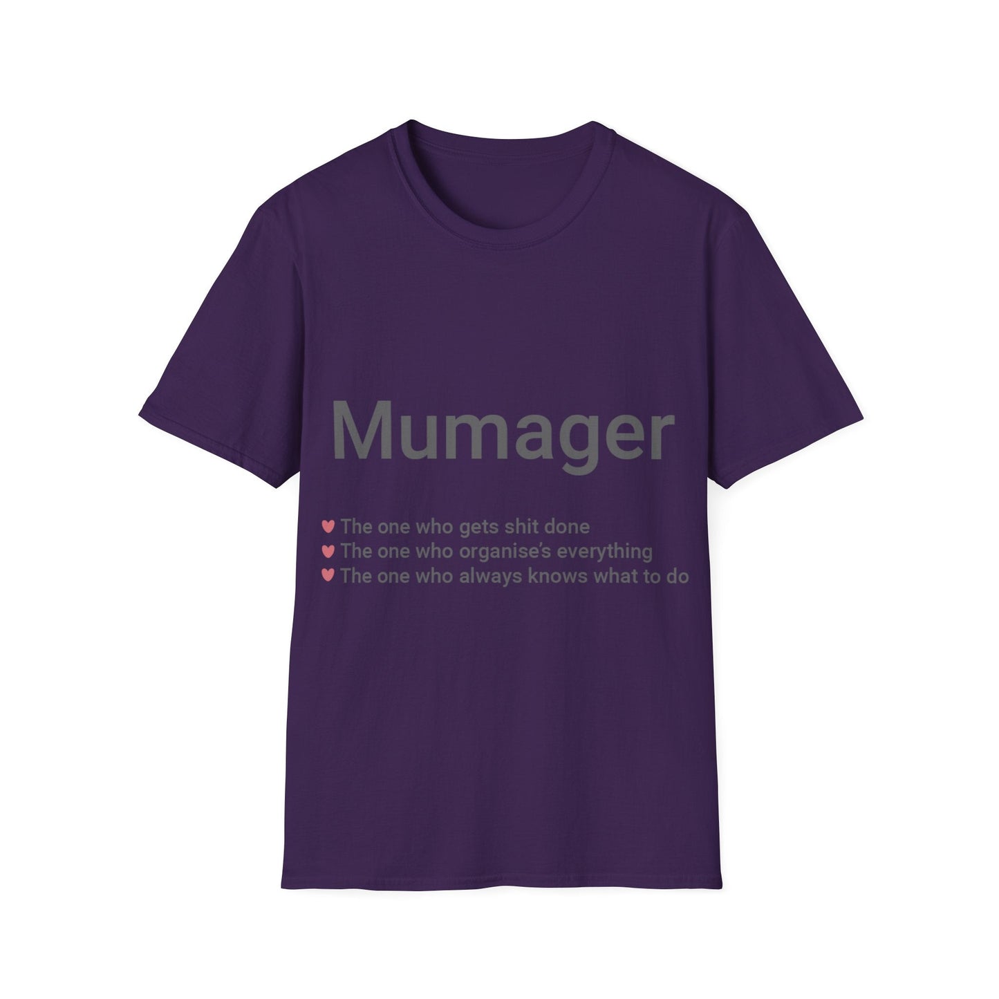Printify T-Shirt Purple / S Mumager T-Shirt