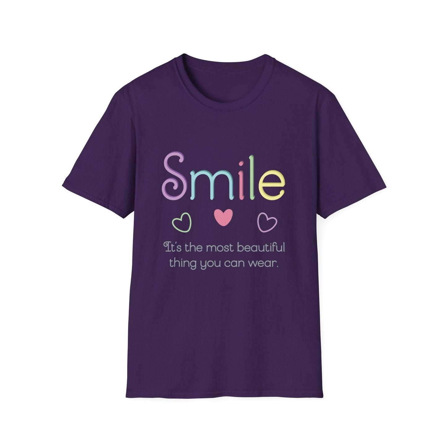 Printify T-Shirt Purple / S Smile Beautiful T-Shirt