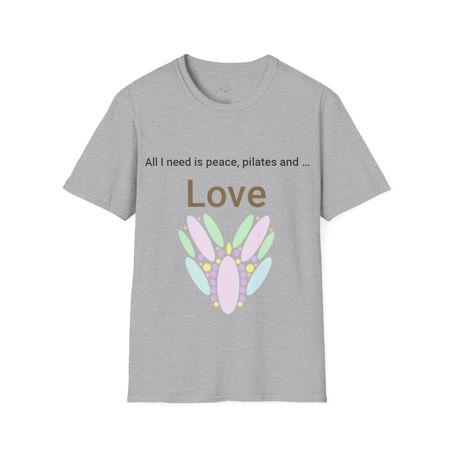 Printify T-Shirt Sport Grey / S Peace Pilates Love T-Shirt