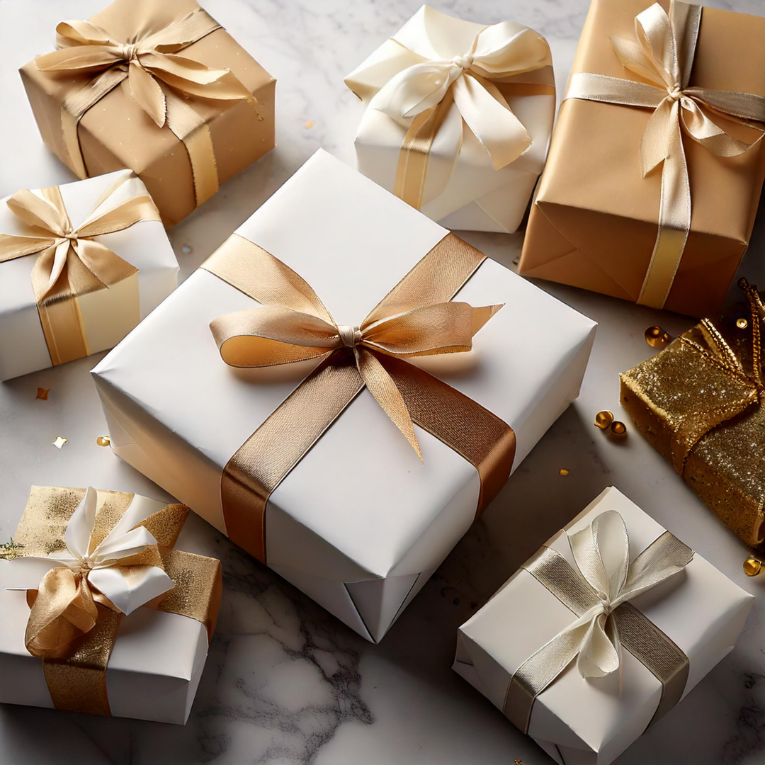 White and Gold Gift Boxes