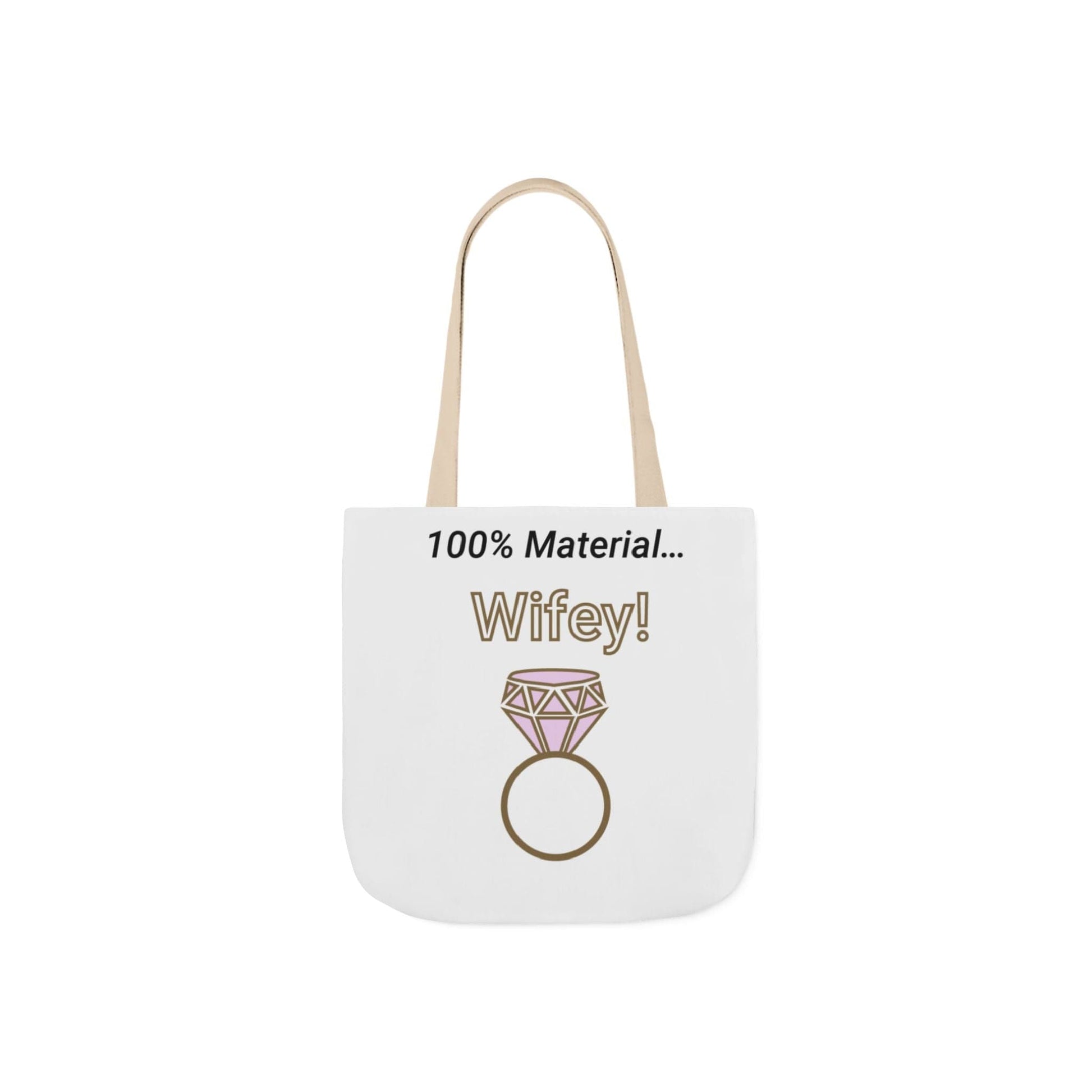 Printify Accessories 13" × 13'' / Beige 100% Material Wifey Tote Bag