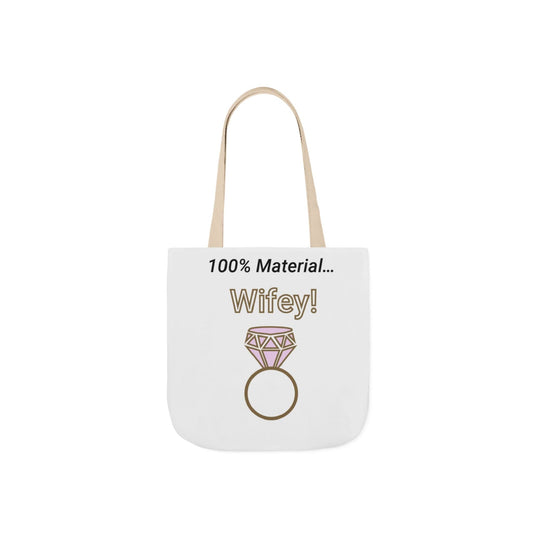 Printify Accessories 13" × 13'' / Beige 100% Material Wifey Tote Bag