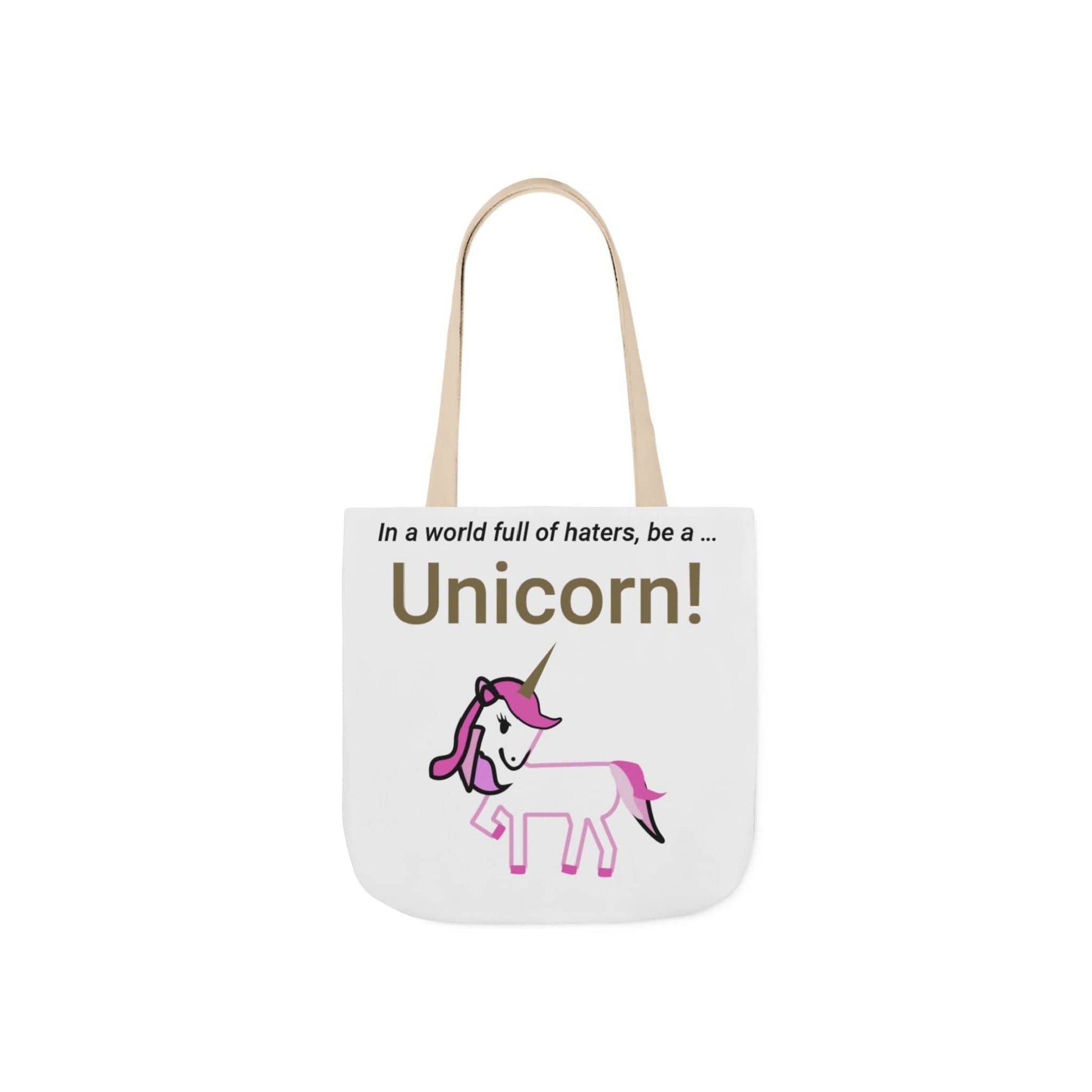 Printify Accessories 13" × 13'' / Beige Be a unicorn Tote Bag