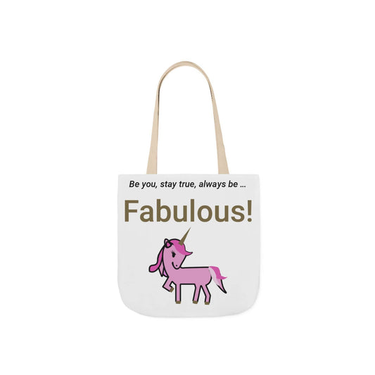 Printify Accessories 13" × 13'' / Beige Fabulous Unicorn Tote Bag
