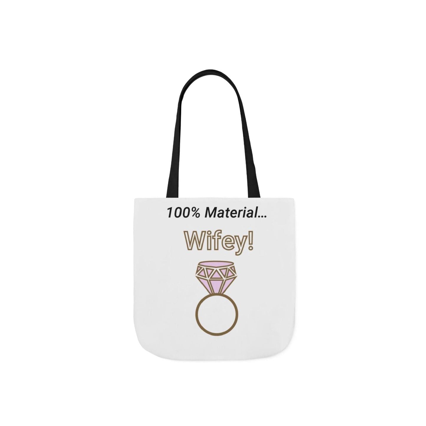 Printify Accessories 13" × 13'' / Black 100% Material Wifey Tote Bag