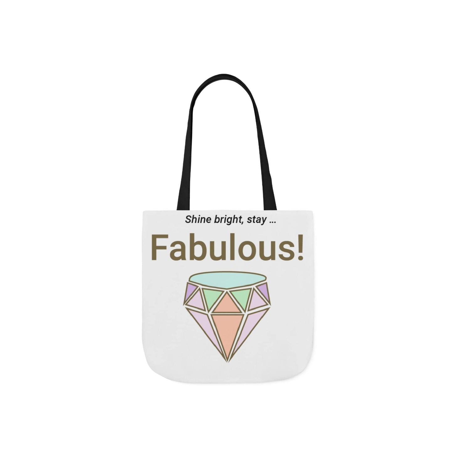 Printify Accessories 13" × 13'' / Black Fabulous Diamond Canvas Tote Bag