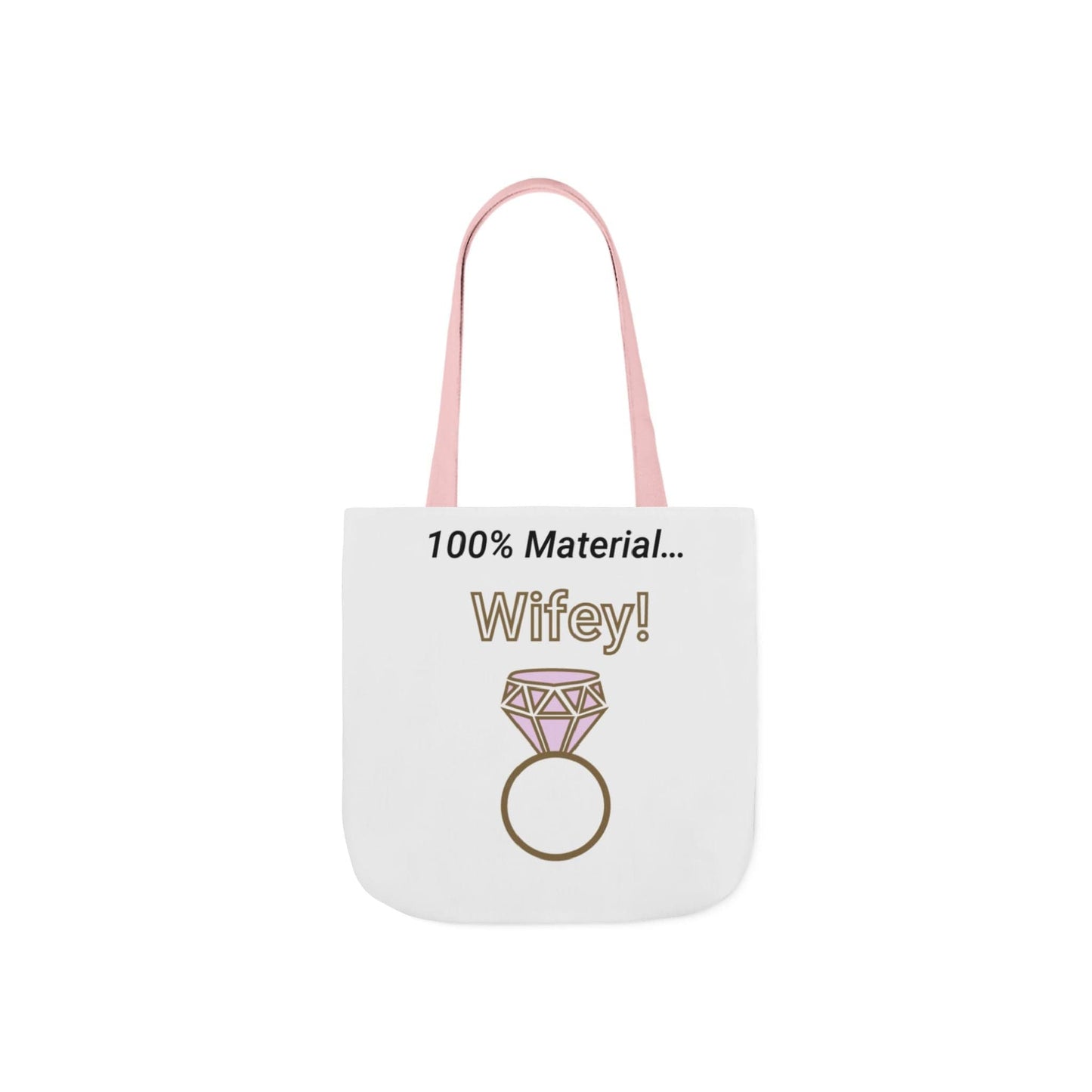 Printify Accessories 13" × 13'' / Light Pink 100% Material Wifey Tote Bag