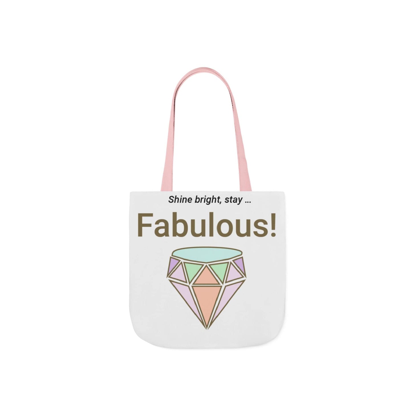 Printify Accessories 13" × 13'' / Light Pink Fabulous Diamond Canvas Tote Bag