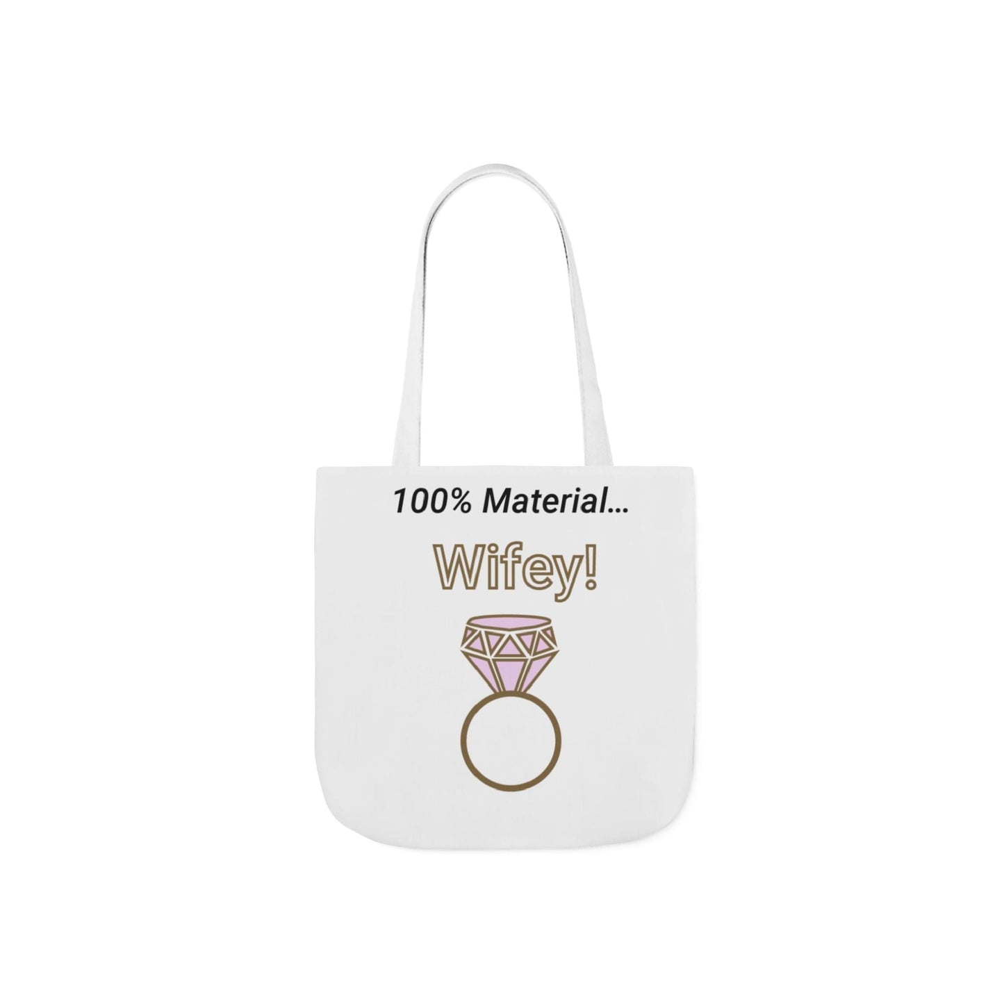 Printify Accessories 13" × 13'' / White 100% Material Wifey Tote Bag
