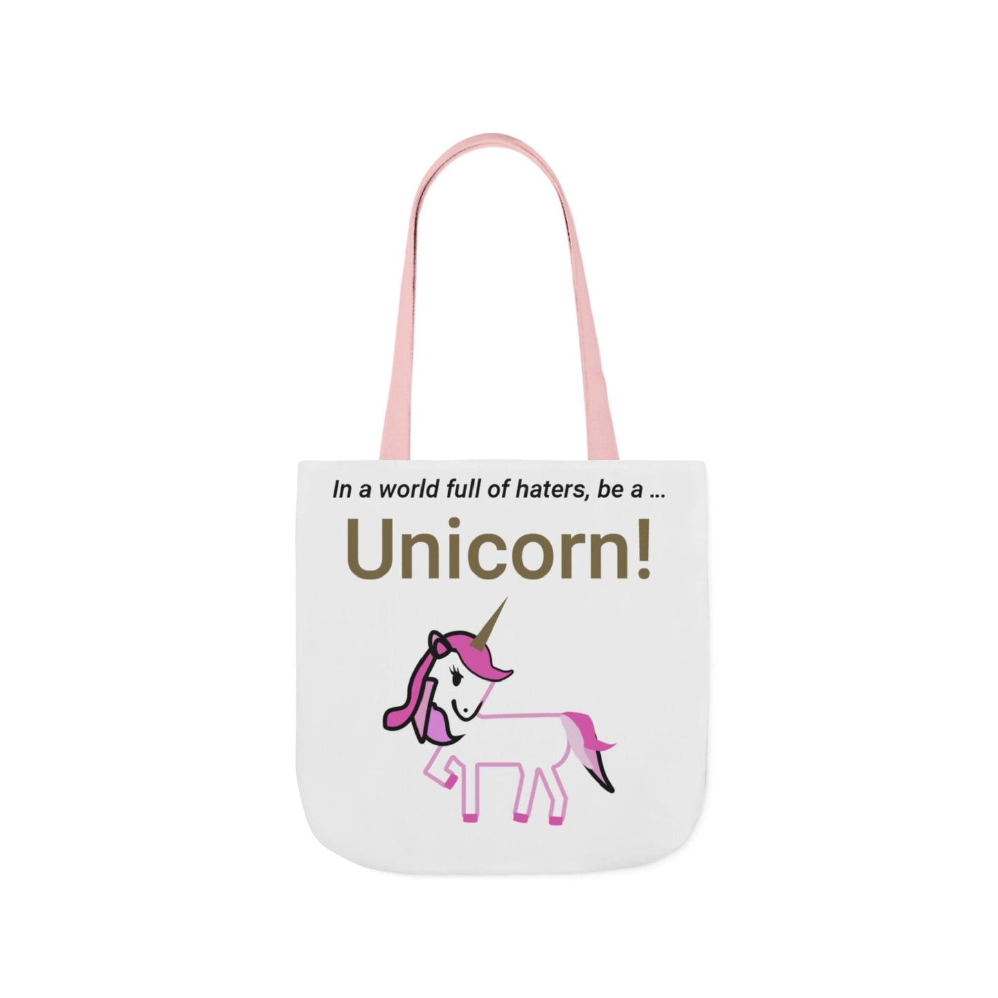 Printify Accessories 16" × 16'' / Light Pink Be a unicorn Tote Bag