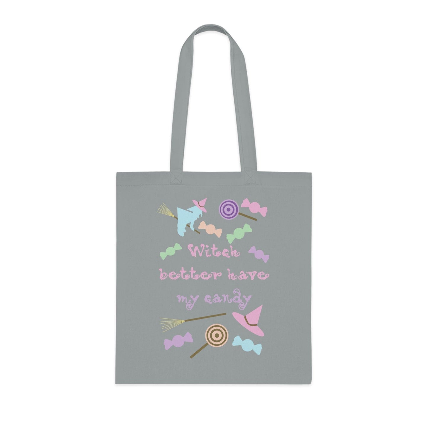 Printify Bags One size / Grey Personalised Pastel Witch Candy Tote Bag