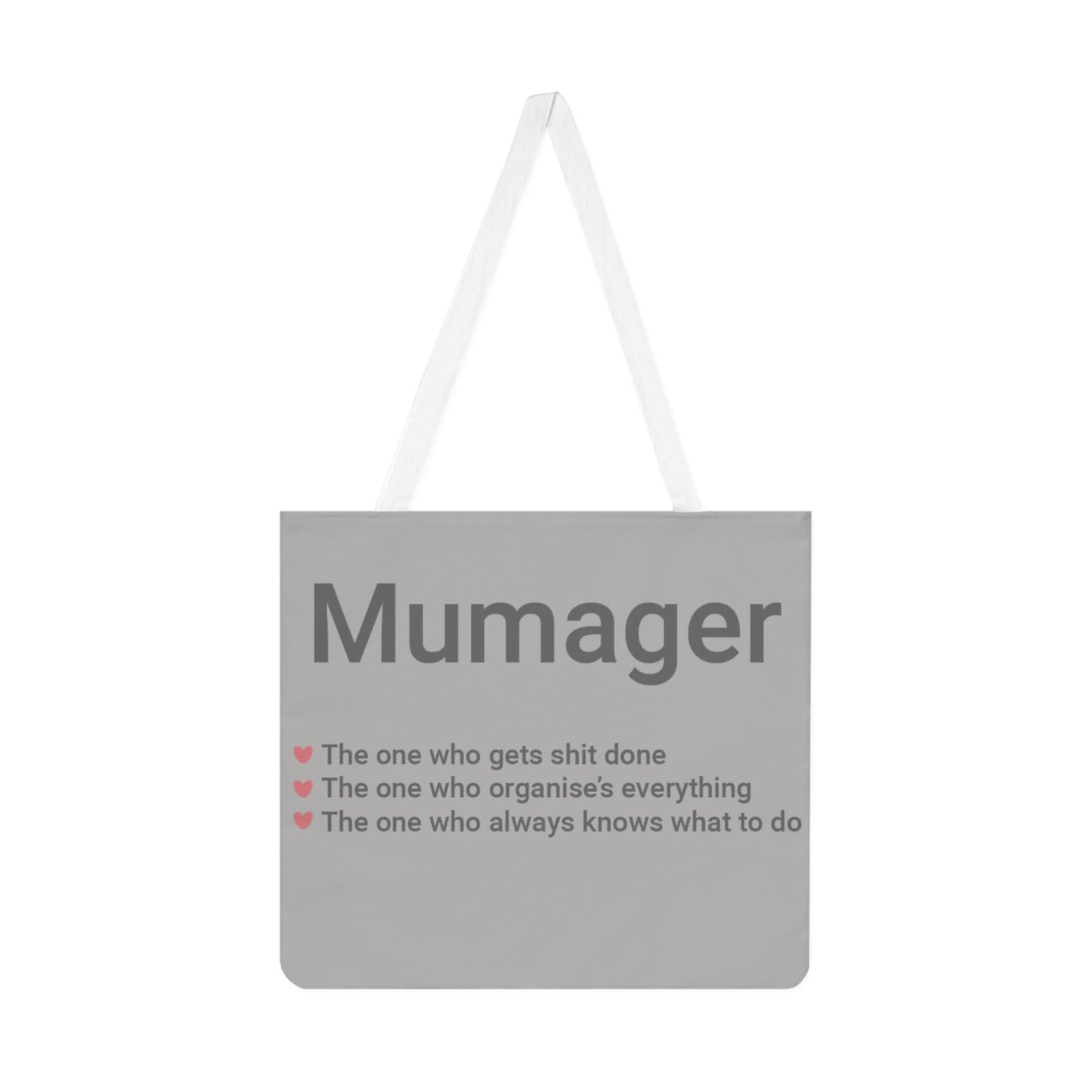Printify Bags One size / White Personalised Mumager Shoulder Tote Bag