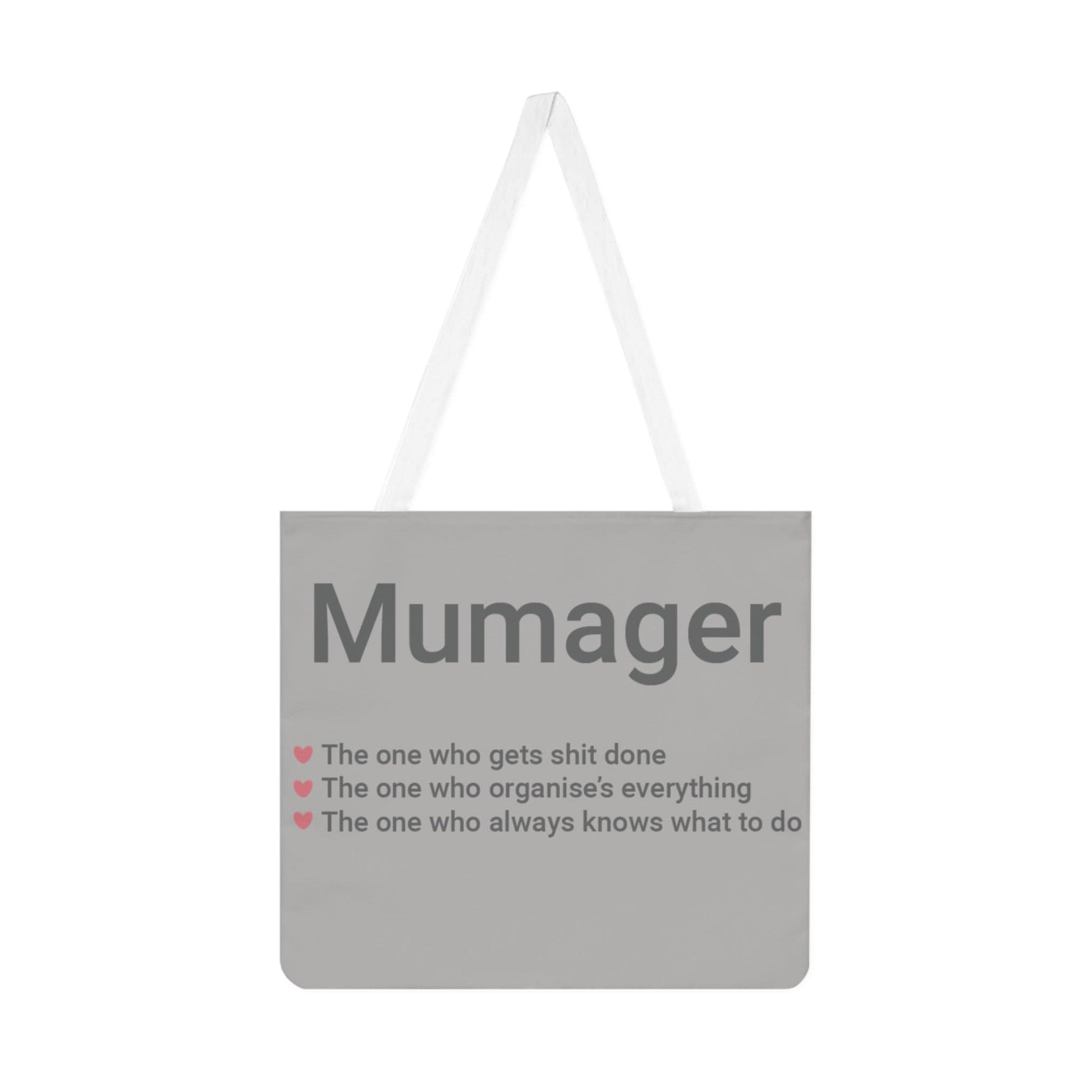 Printify Bags One size / White Personalised Mumager Shoulder Tote Bag
