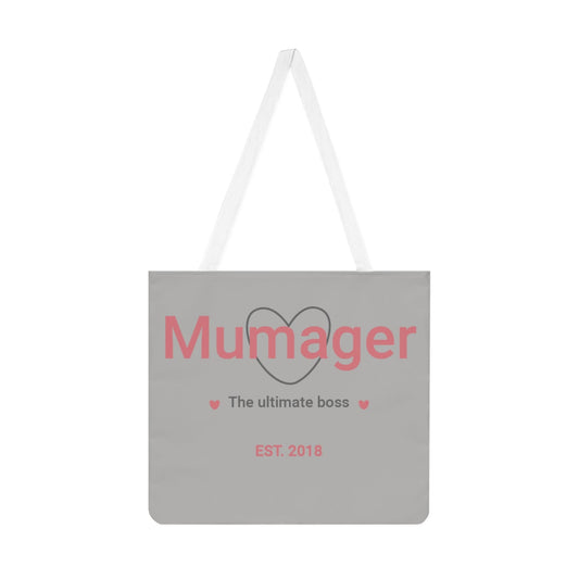 Printify Bags One size / White Personalised Mumager Shoulder Tote Bag