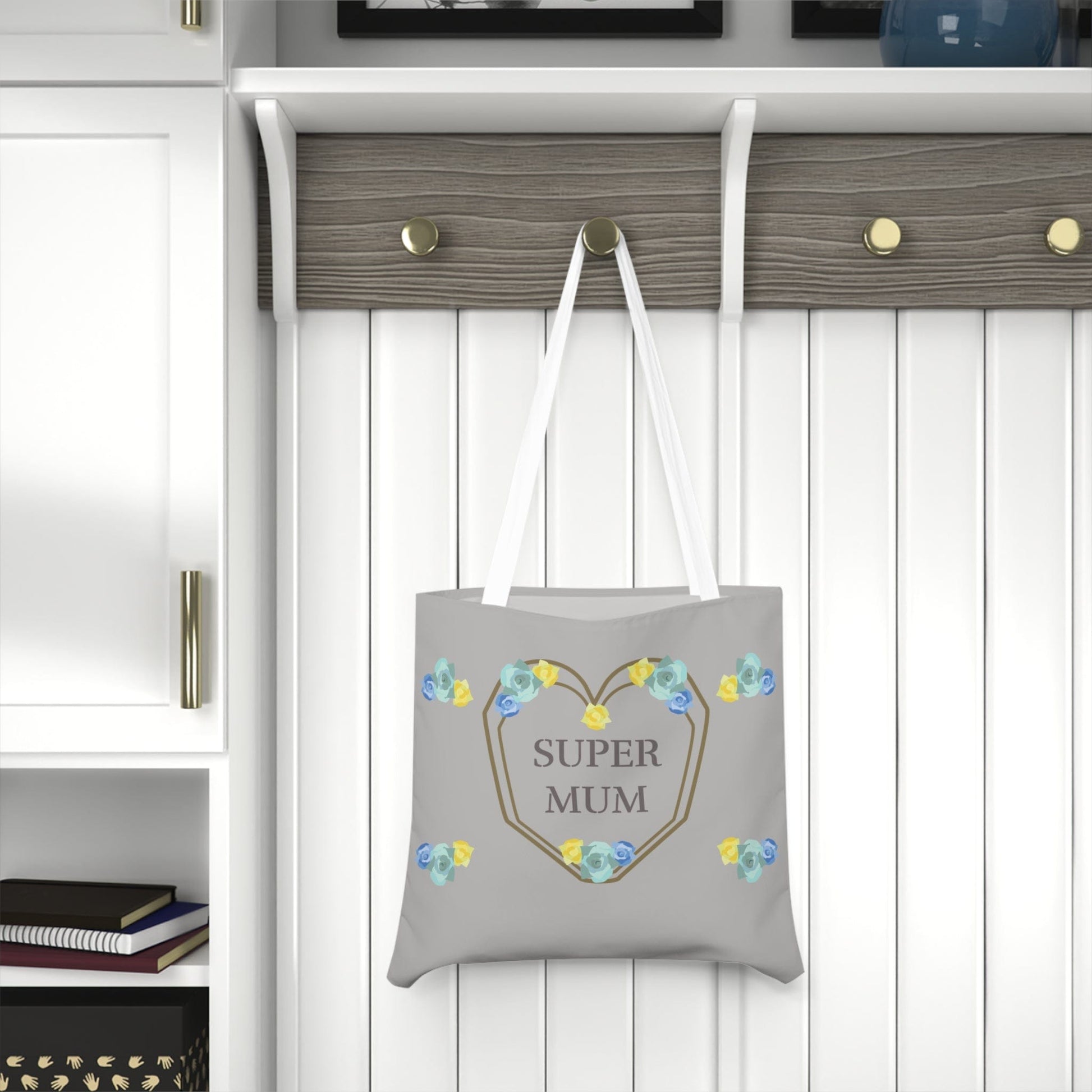 Printify Bags One size / White Personalised Super Mum Tote Bag