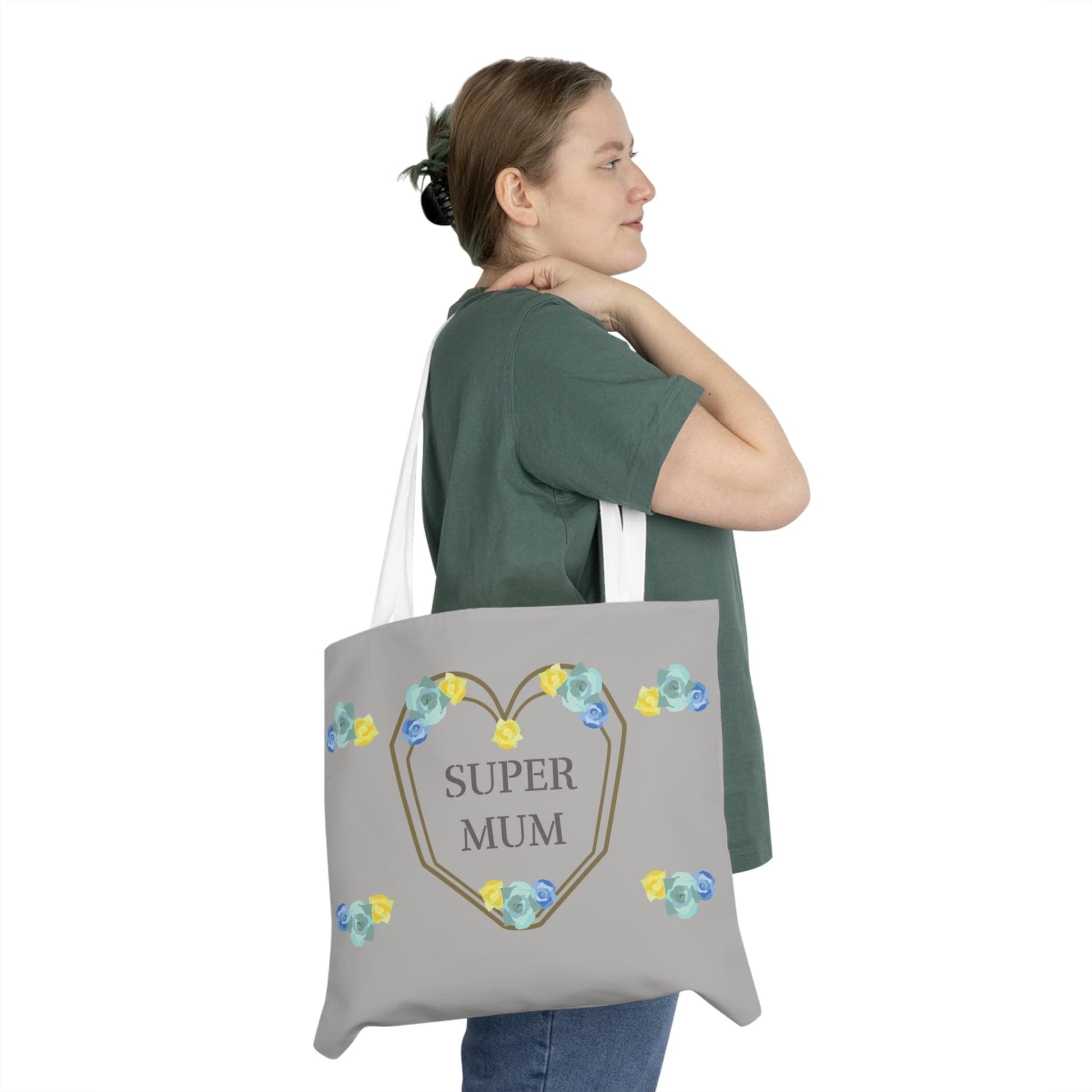 Printify Bags One size / White Personalised Super Mum Tote Bag
