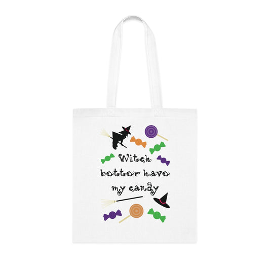 Printify Bags One size / White Personalised Witch candy tote bag