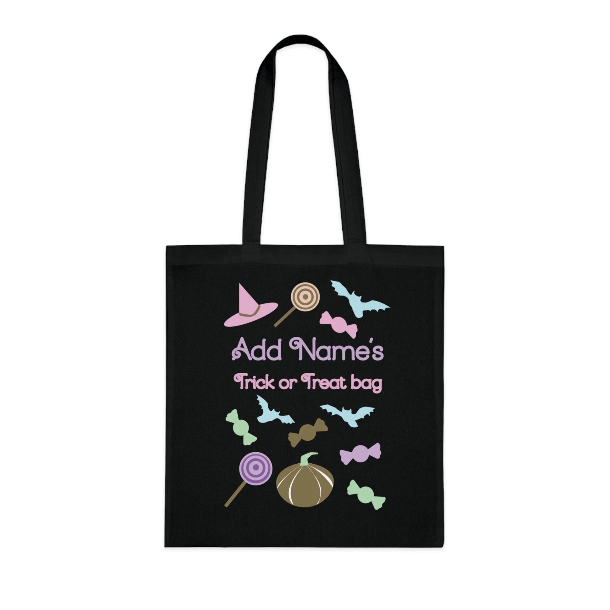 Printify Bags Personalised Pastel Trick or treat Cotton Tote