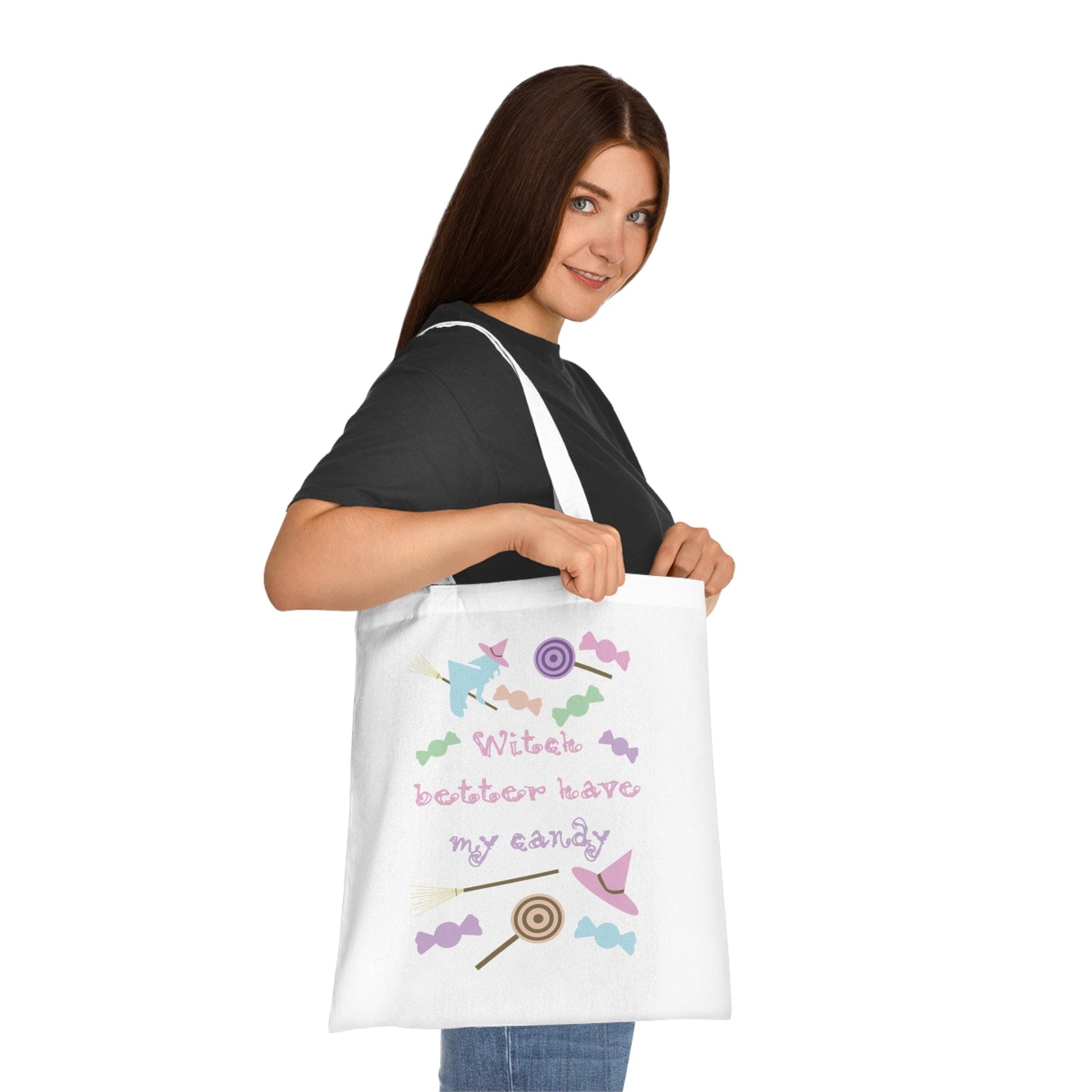 Printify Bags Personalised Pastel Witch Candy Tote Bag