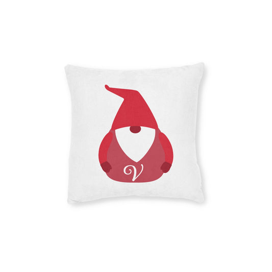 Printify Home Decor 12" × 12" Christmas Cushion – Personalised Initial Gonk Design